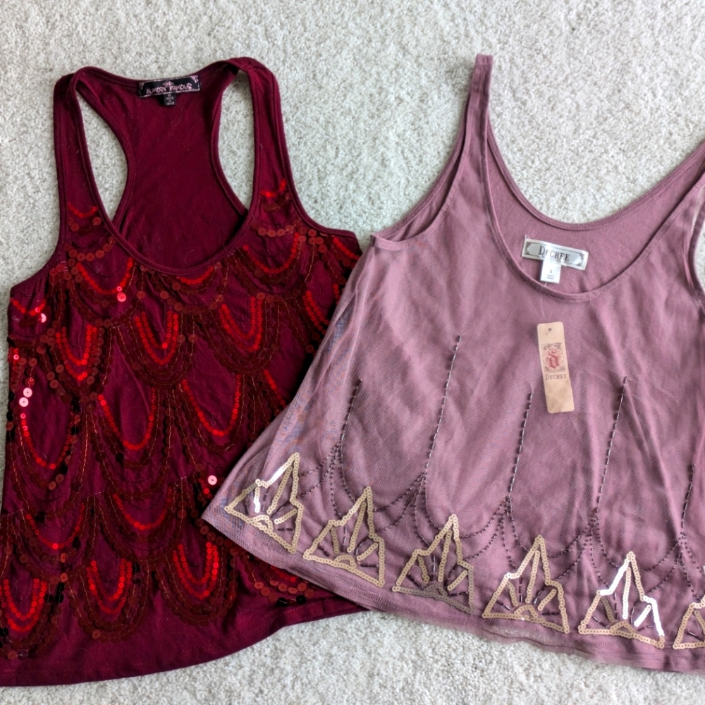 Cute Sequenced Party Tops